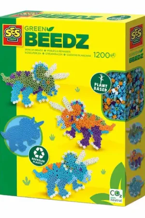 Direct Verzonden SES Green Beedz - Strijkkralenset Triceratops Dino