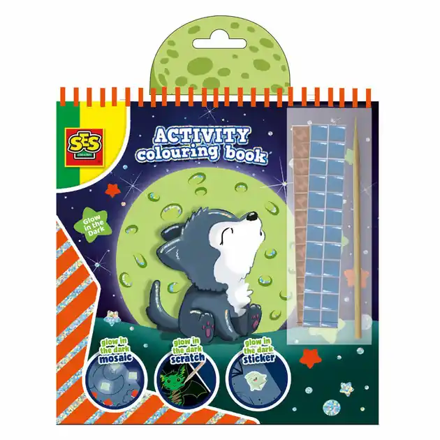 SES Doe Kleurboek Glow in The Dark 3in1 Populair