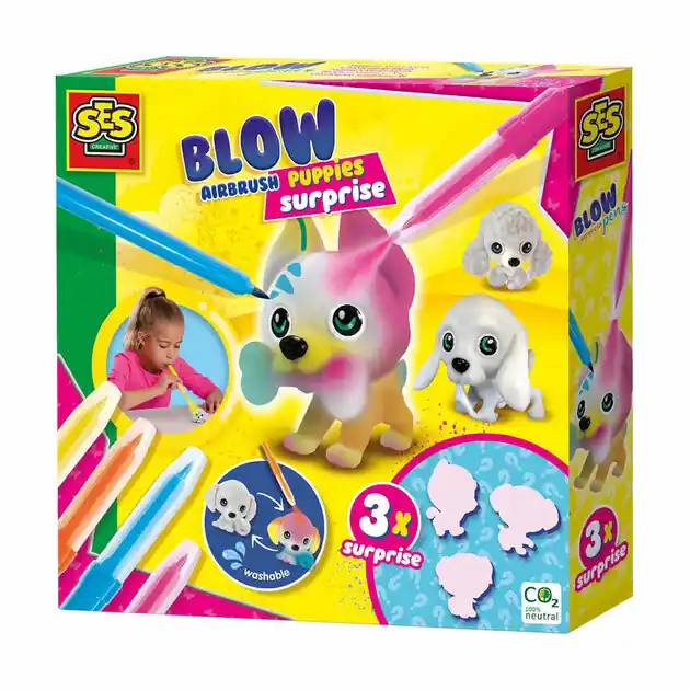 SES Blow Airbrush Pens - Puppy's Surprise, 3st. Koop Online