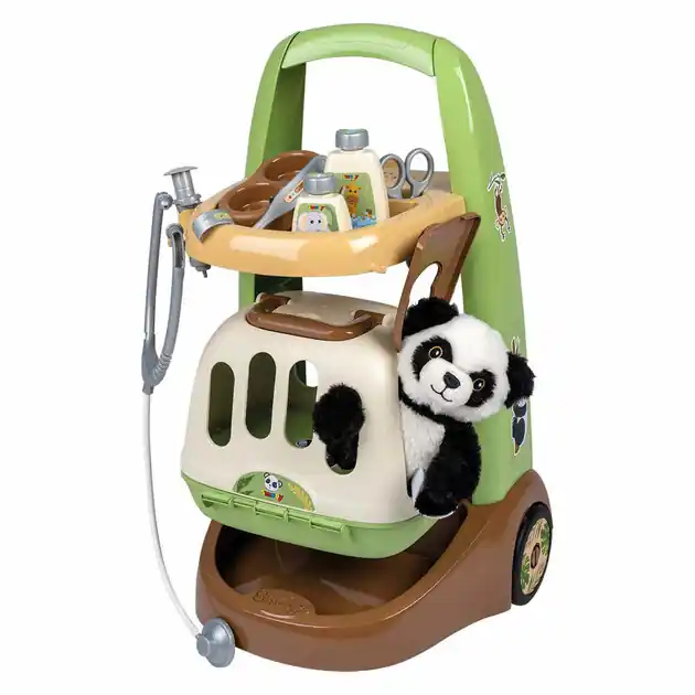 Smoby Dierenverzorger Trolley met Panda, 10dlg. Voordeelprijs