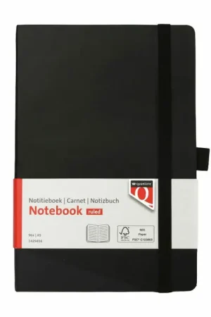 Notitieboek Quantore A5 flex lijn 192blz 80gr zwart Tijdelijk Beschikbaar