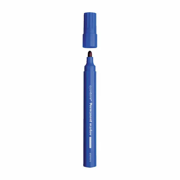 Permanent marker Quantore rond 1-1.5mm blauw Alleen Vandaag
