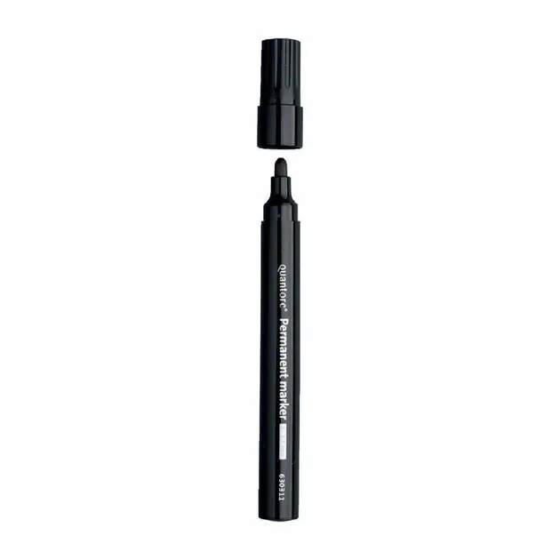 Permanent marker Quantore rond 1-1.5mm zwart Nieuw