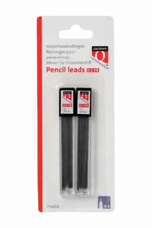 Potloodstift Quantore 0.5mm HB 24 stuks Voordeelprijs