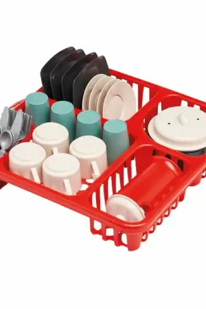 Ecoiffier 100% Chef Kleurrijke Afdruiprek met Accessoires - 30cm Premium