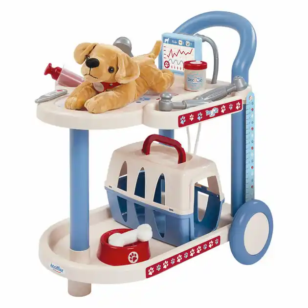 Alleen Vandaag Ecoiffier Doc Cie Dierenartsen Trolley met Hond - 14dlg.
