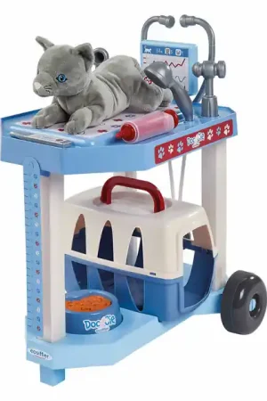 Bestseller Ecoiffier Doc Cie Dierenartsen Trolley met Kat - 14dlg.