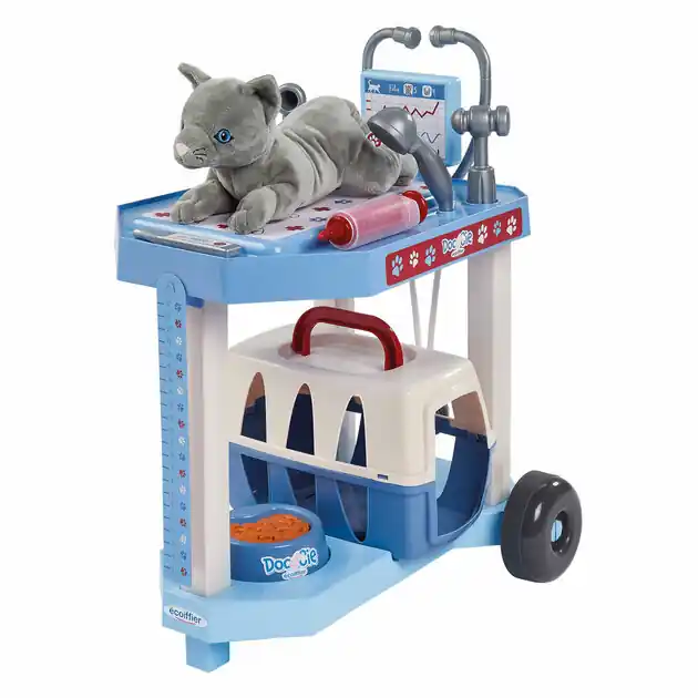 Bestseller Ecoiffier Doc Cie Dierenartsen Trolley met Kat - 14dlg.
