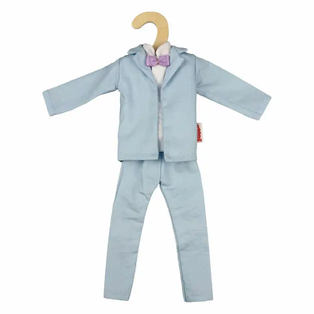 Lichtblauwe Smoking voor Modepoppen - 29cm Direct Beschikbaar