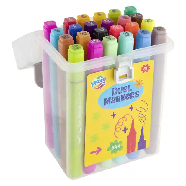 Uitverkoop Dual Markers in Opbergbox - 24 stuks