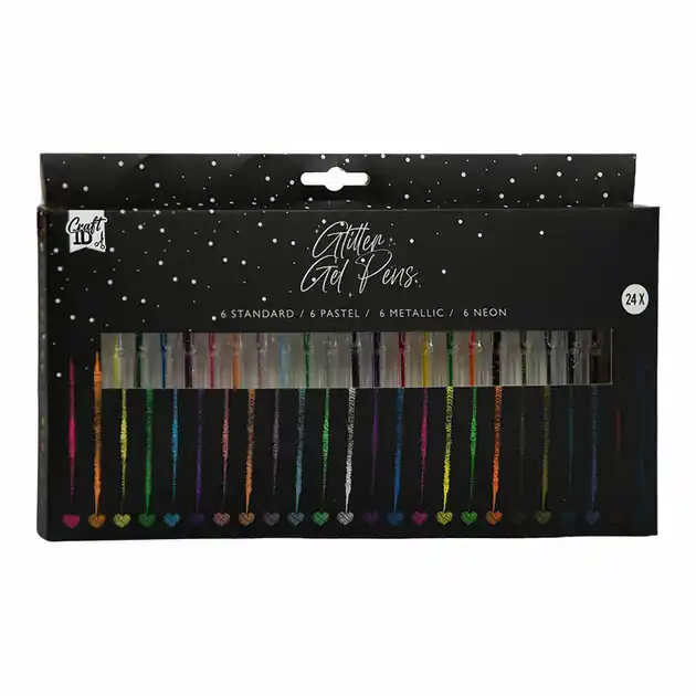 Glitter Gelpennen - 24st. Seizoensaanbieding