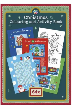Kleur- en Activiteitenboek Kerstmis - 64pag Lage Kosten