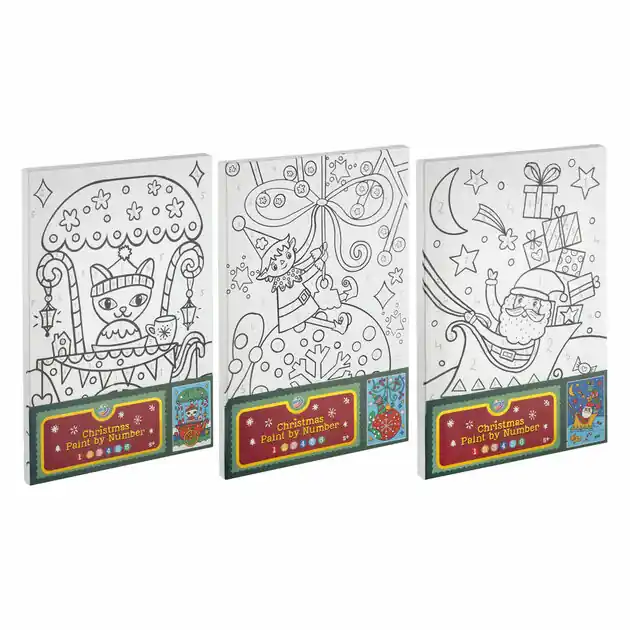 Schilderen op Nummer Canvas Kerstmis - A4 Goedkoop