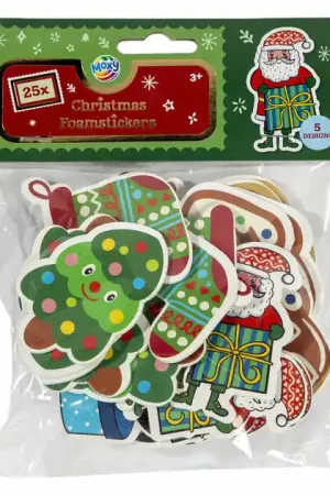 Foam Stickers Kerstmis - 25st. Aanbieding