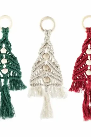 Set Macrame Hangers Kerstbomen - 3st. Meest Verkocht