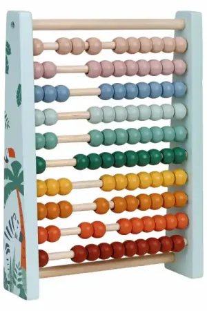 Gereduceerde Prijs Houten Telraam Pastelkleurig - 24x27cm