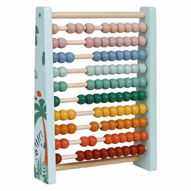 Gereduceerde Prijs Houten Telraam Pastelkleurig - 24x27cm