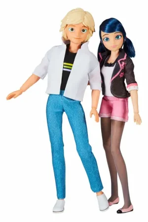 Betaalbaar Miraculous Marinette & Adrien Poppenset - 26 cm