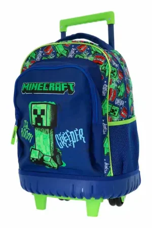 Minecraft Trolley Rugzak 3 Compartimenten met Zijvakken Gratis Retour