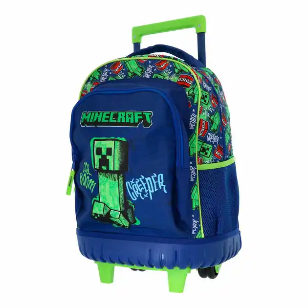 Minecraft Trolley Rugzak 3 Compartimenten met Zijvakken Gratis Retour