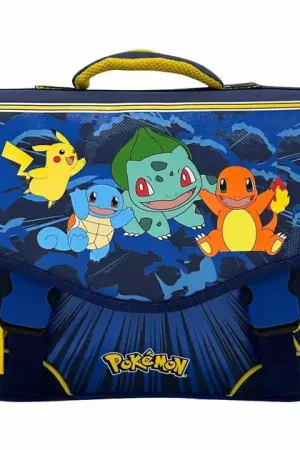 Beste Prijs Pokemon Schooltas 2 Compartimenten met Voorzak