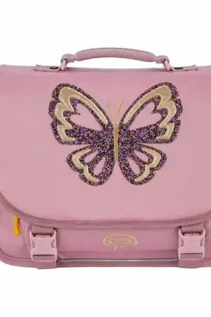 Betaalbaar Stones and Bones Glitter Butterfly Lila Lily Schooltas