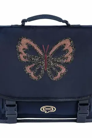 Finale Uitverkoop Stones and Bones Glitter Butterfly Navy Cedar Schooltas