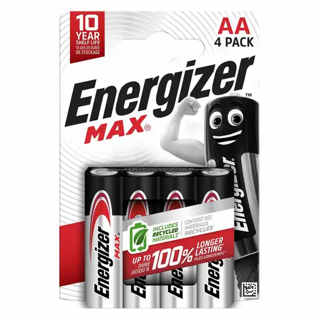 Betrouwbaar Energizer Max AA Alkaline Batterijen 4st.