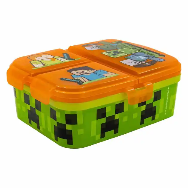 Gecertificeerd Minecraft lunchbox met 4 Compartimenten