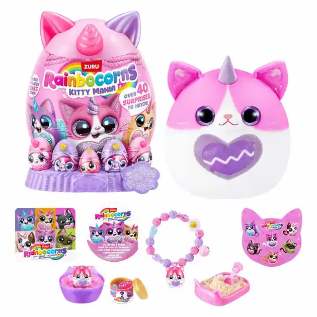 Populair ZURU Rainbocorns Eggzania Kitty Mania Verrassingsei