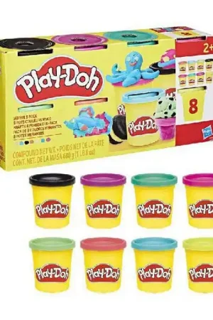 Play-Doh Kleipotjes Set Kleurenmix - 8 Stuks Laatste Versie