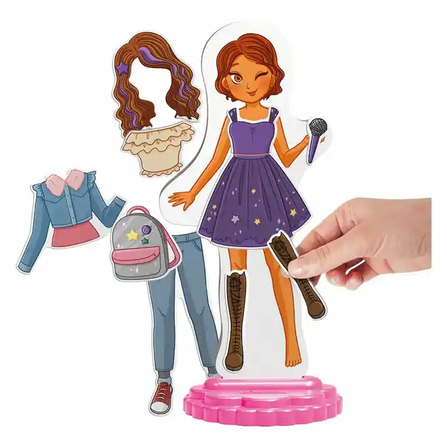 Beperkt Aanbod Quercetti Magnetische Mode Aankleedpop Laura - 28dlg.