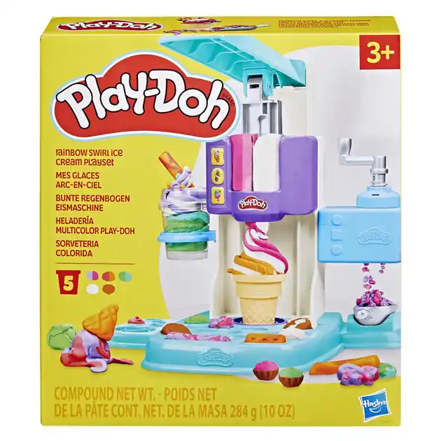 Play-Doh Regenboog Softijs Speelset - 5 Kleipotjes Superprijs