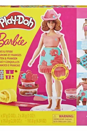 Hete Deal Play-Doh Barbie Bloemen en Franjes - 3 Kleipotjes