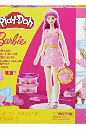 Play-Doh Barbie Hartjes en Haar - 2 Kleipotjes Snelle Levering