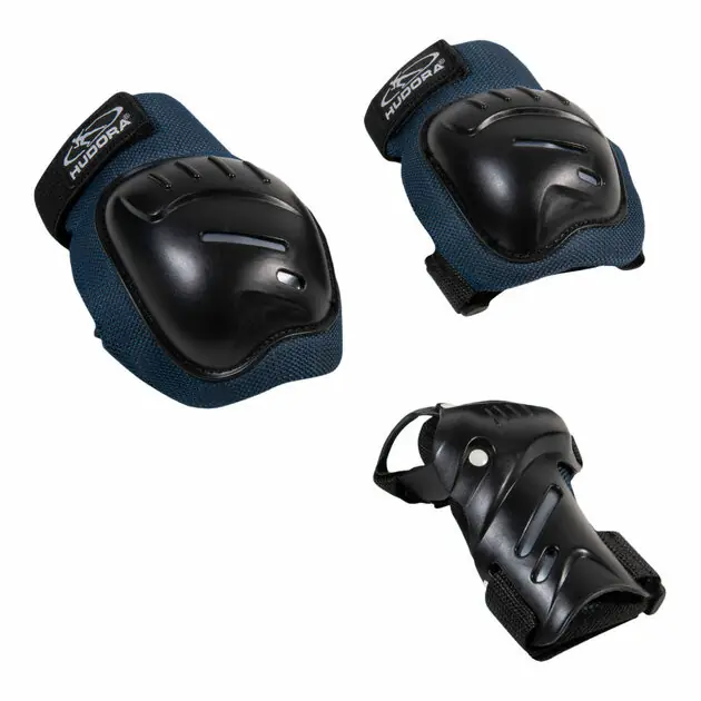 Speciale Aanbieding HUDORA Biomechanische Elleboog- en Kniebeschermer Set Comfort S - Blauw