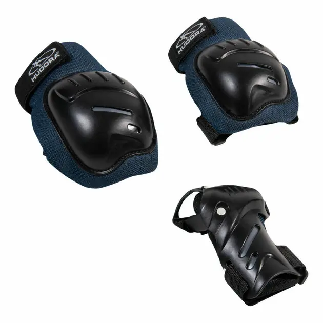 HUDORA Biomechanische Elleboog- en Kniebeschermer Set Comfort M - Blauw Goedkoop