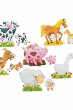 Goki Houten Legpuzzel Boerderijdieren, 25st. Direct Beschikbaar