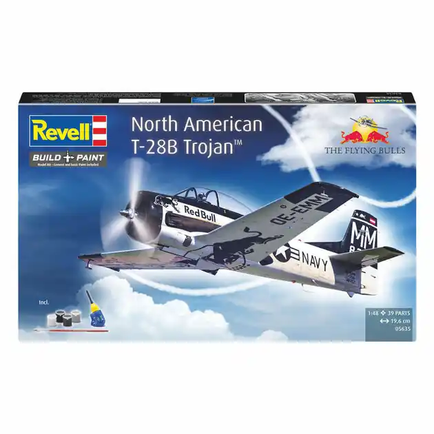 Exclusieve Aanbieding Revell Modelbouwpakket - Gift Set T-28B Trojan: Flying Bulls 25th Anniv. 1:48
