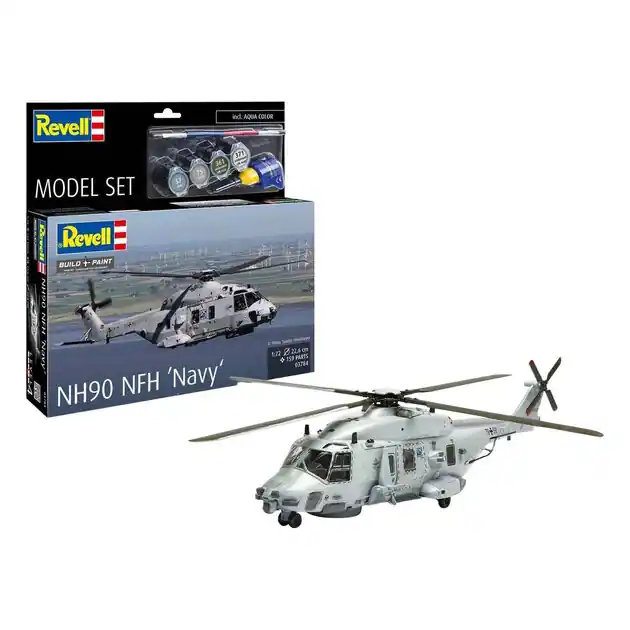 Revell Modelbouwpakket - NH90 NFH "Navy" 1:72 - Incl. Aqua Color Basiskleuren Verf Koopje