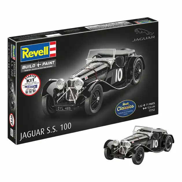 Gereduceerde Prijs Revell Modelbouwpakket Starter Kit Jaguar SS 100 1:32 - 75dlg.