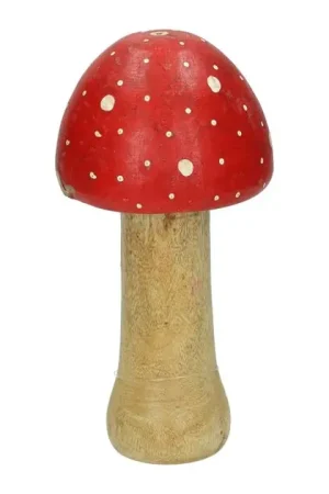 Snelle Levering Houten Paddenstoel van Mangohout - 13x13x20cm