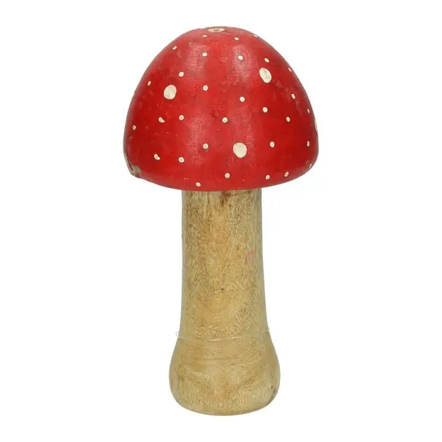 Snelle Levering Houten Paddenstoel van Mangohout - 13x13x20cm