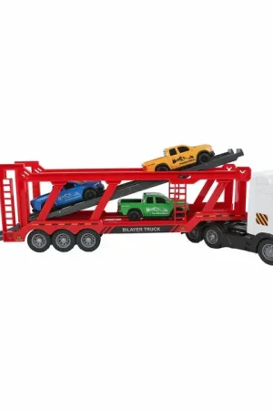 2-Play Vrachtwagen Autotransporter met 3 Auto's met Licht en Geluid Dagaanbieding