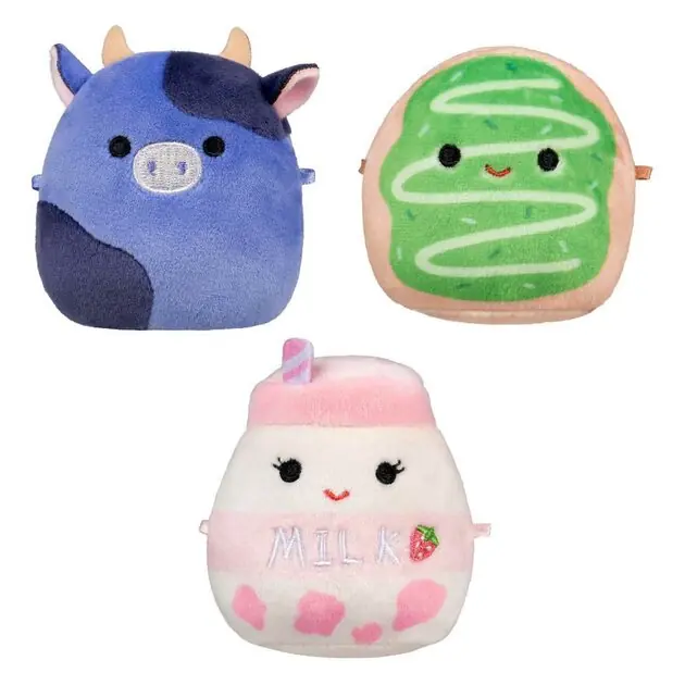 Squishmallows Knuffel Pluche - Micromallows Ingred, Amelie, Daisuke - 3dlg. Beperkt Aanbod