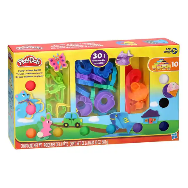 Play-Doh Toolkit met +30 Onderdelen & 10 Kleipotjes Hoge Kwaliteit