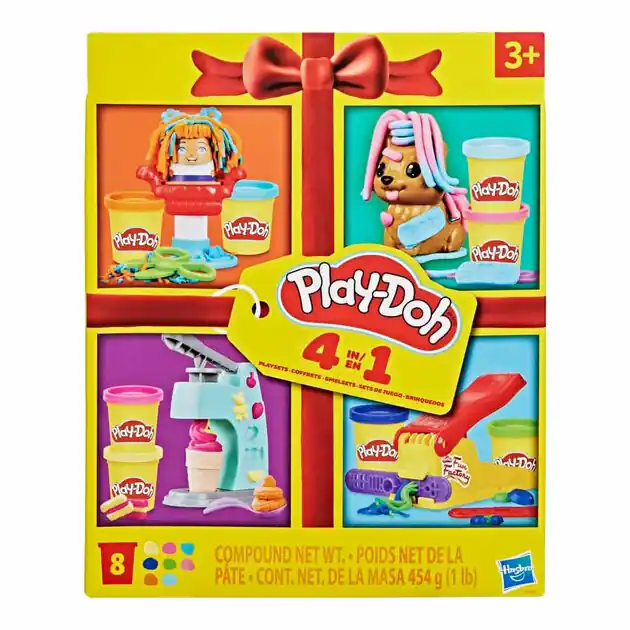 Play-Doh Mini Classic Bundel - 4in1 Speelset - 8 Kleipotjes Finale Uitverkoop