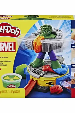 Snelle Levering Play-Doh Marvel Hulk Smash & Squish Speelset - 4 Kleipotjes