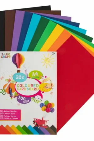 Gekleurd Karton A4 20 Vellen, 300 gsm Speciale Aanbieding