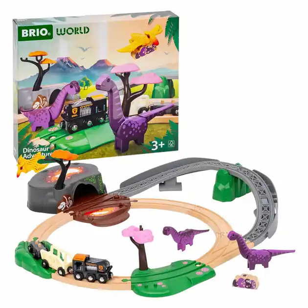 Koopje Brio Treinset Dino Avonturen Set - 21dlg.